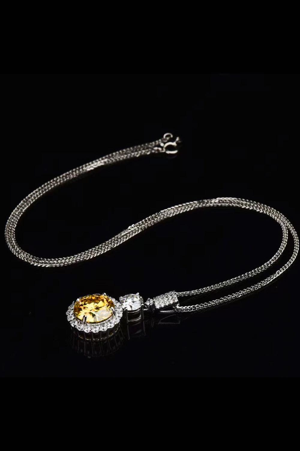6 Carat Moissanite Pendant Necklace Carauana Store