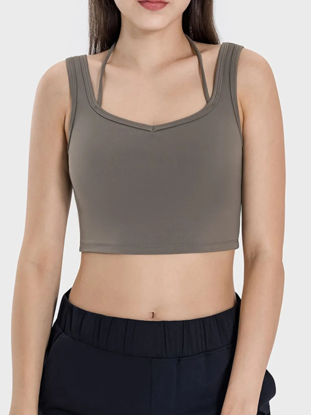 Millennia Crisscross Square Neck Active Tank Carauana Store