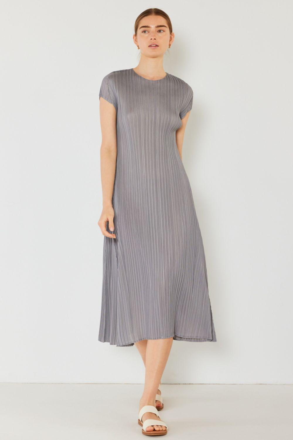 Marina West Swim Pleated Cap Sleeve A-Line Dress Carauana Store