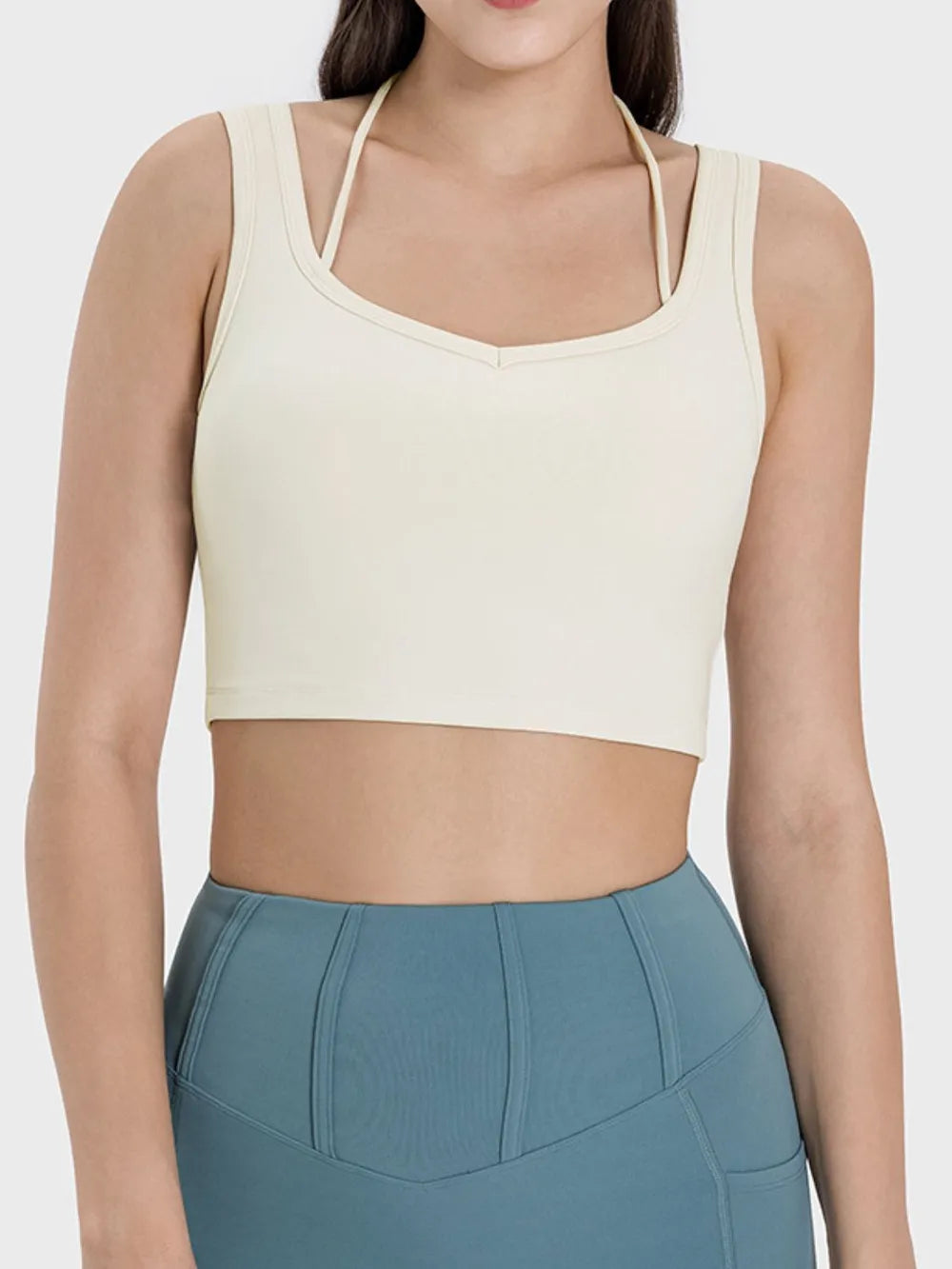 Millennia Crisscross Square Neck Active Tank Carauana Store