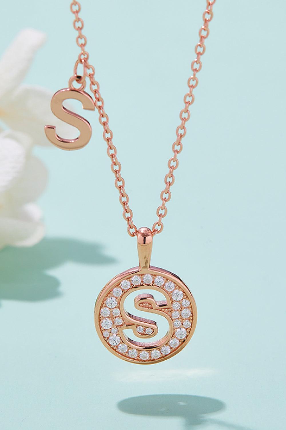 Adored Moissanite K to T Pendant Necklace Carauana Store