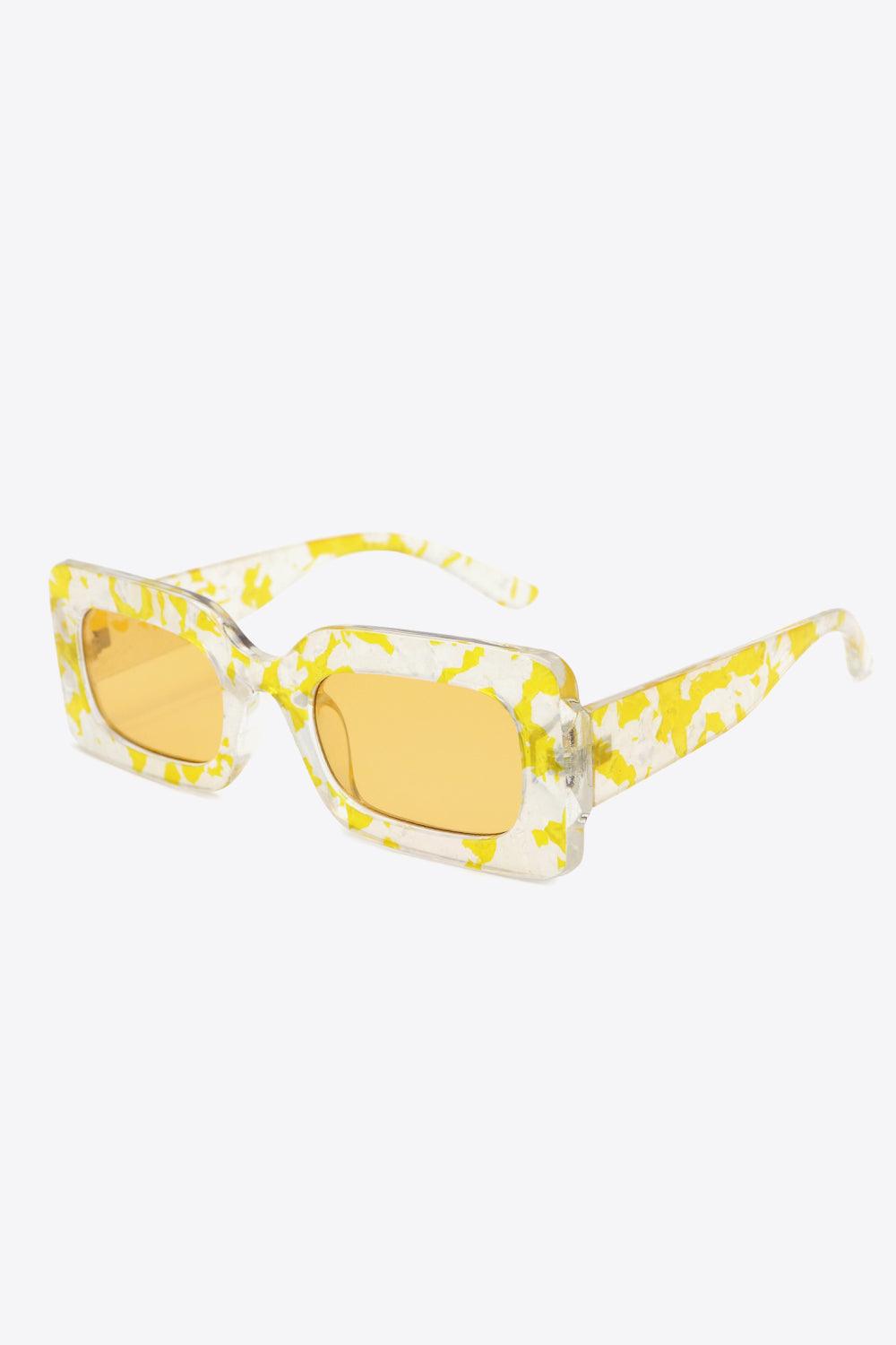 Tortoiseshell Rectangle Polycarbonate Sunglasses Carauana Store