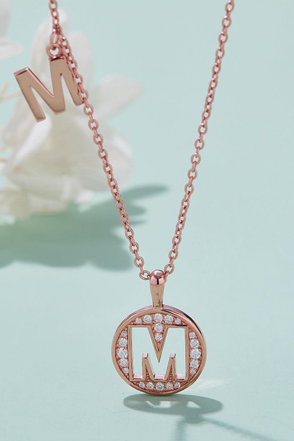 Adored Moissanite K to T Pendant Necklace Carauana Store