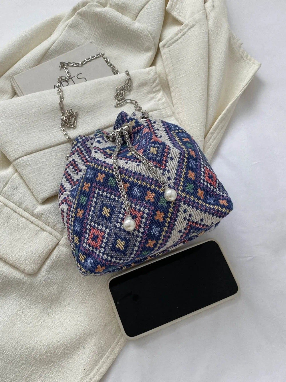 Printed Chain Bucket Bag Carauana Store