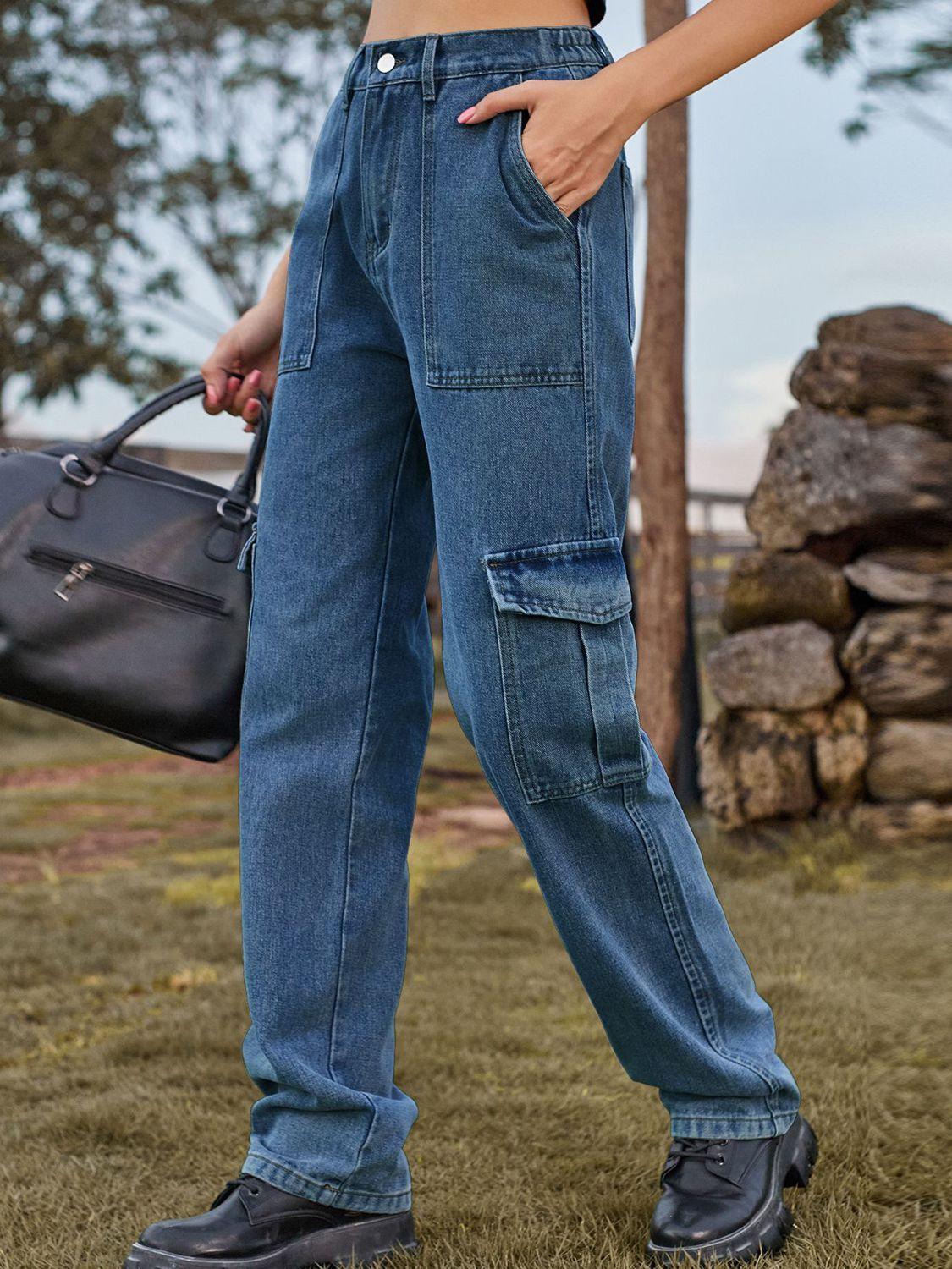 High Waist Cargo Jeans Carauana Store