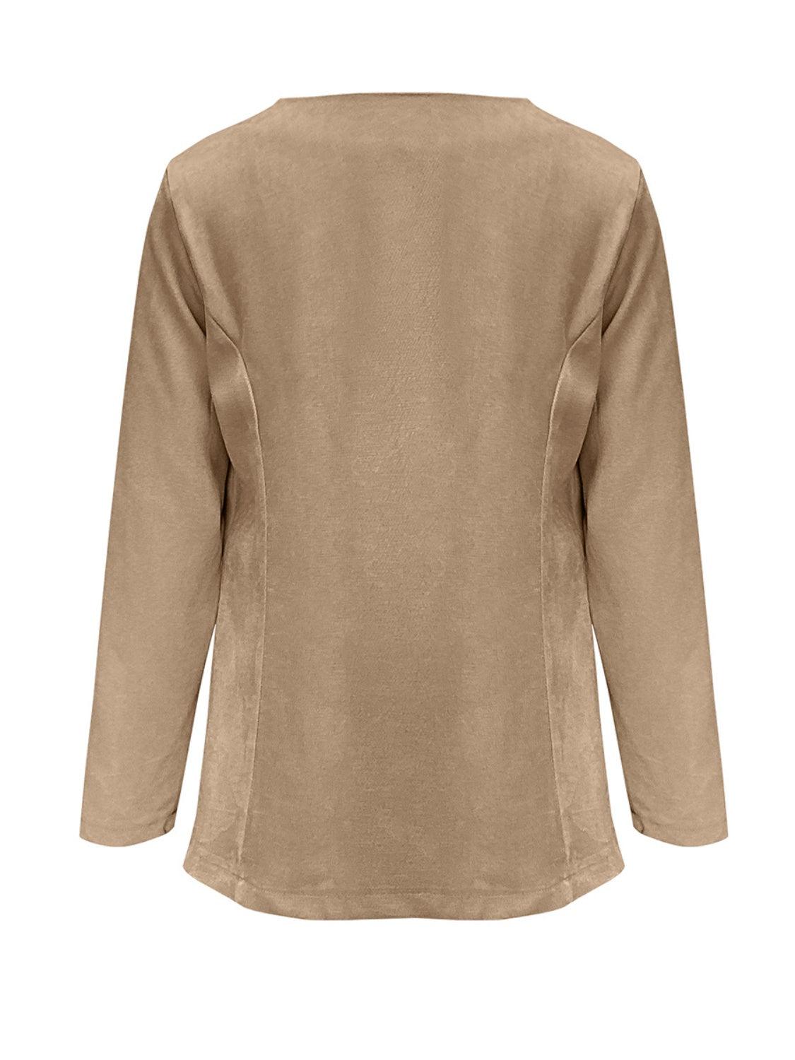 Open Front Long Sleeve Cardigan Carauana Store