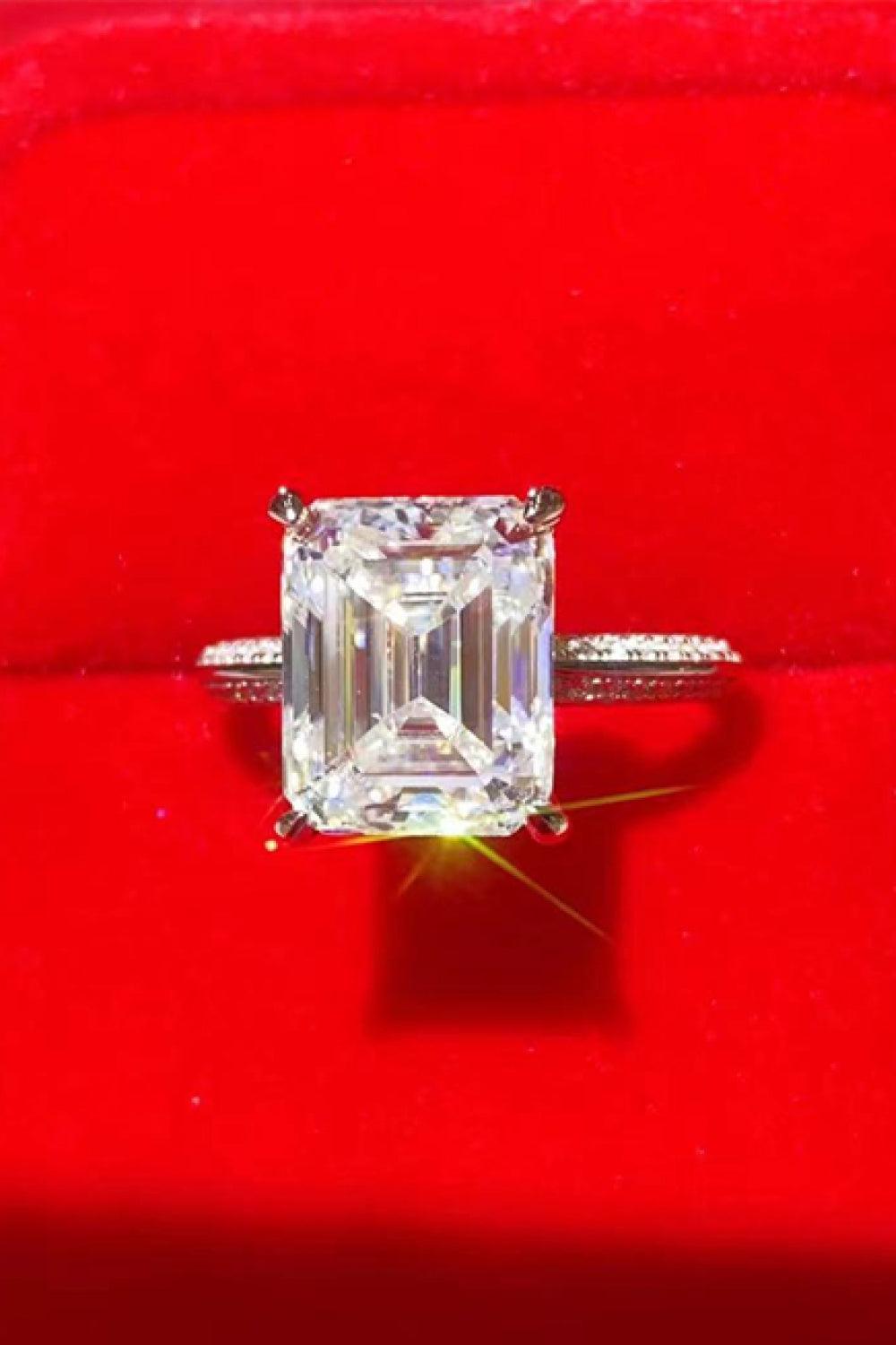 5 Carat Moissanite Platinum-Plated Ring Carauana Store