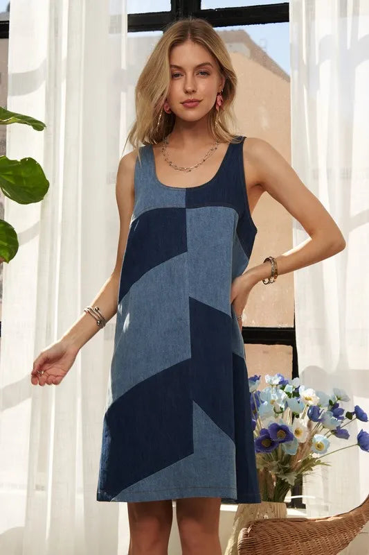 ADORA Pin Stripes Ruffled Mini Dress