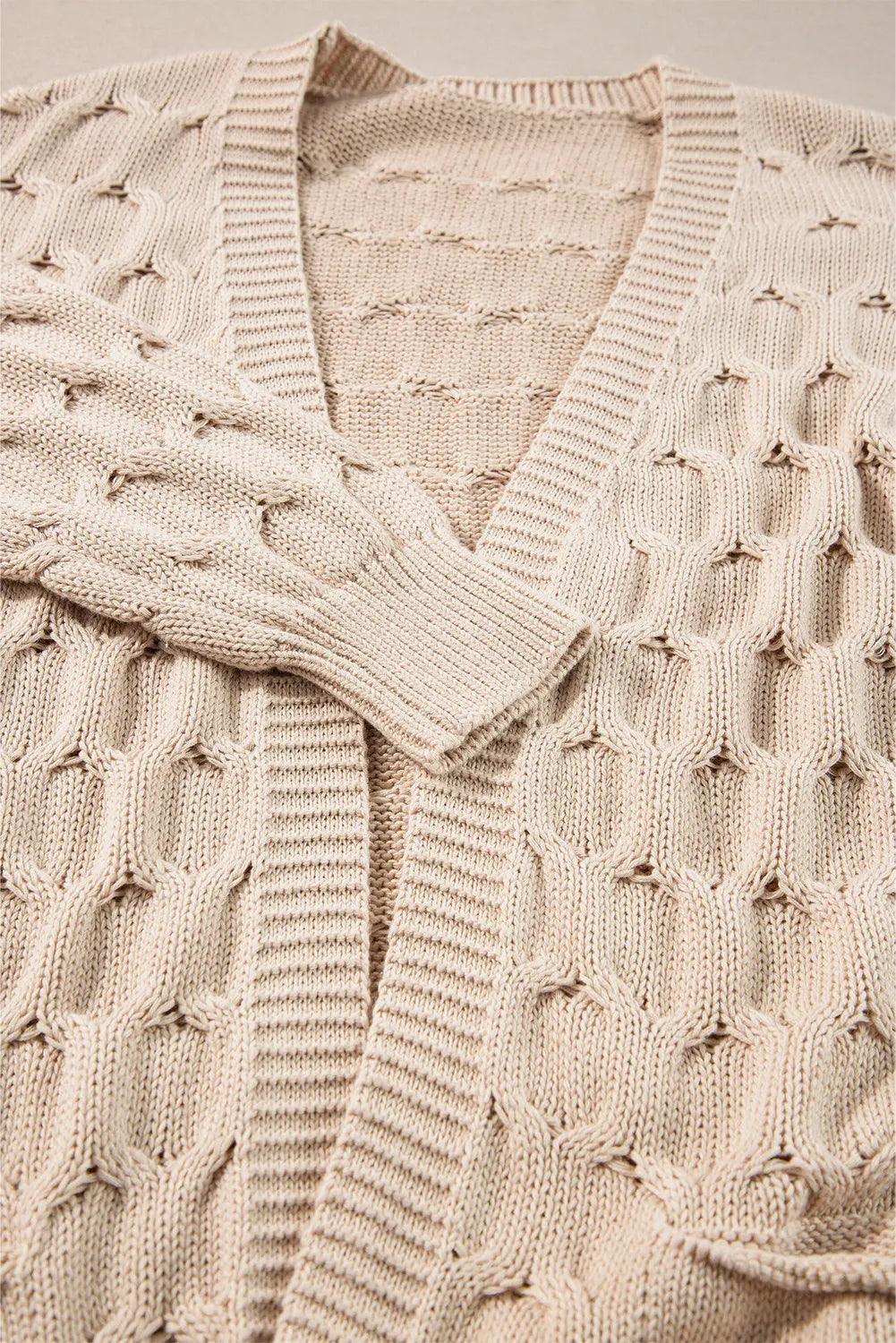 Open Front Long Sleeve Cardigan Carauana Store