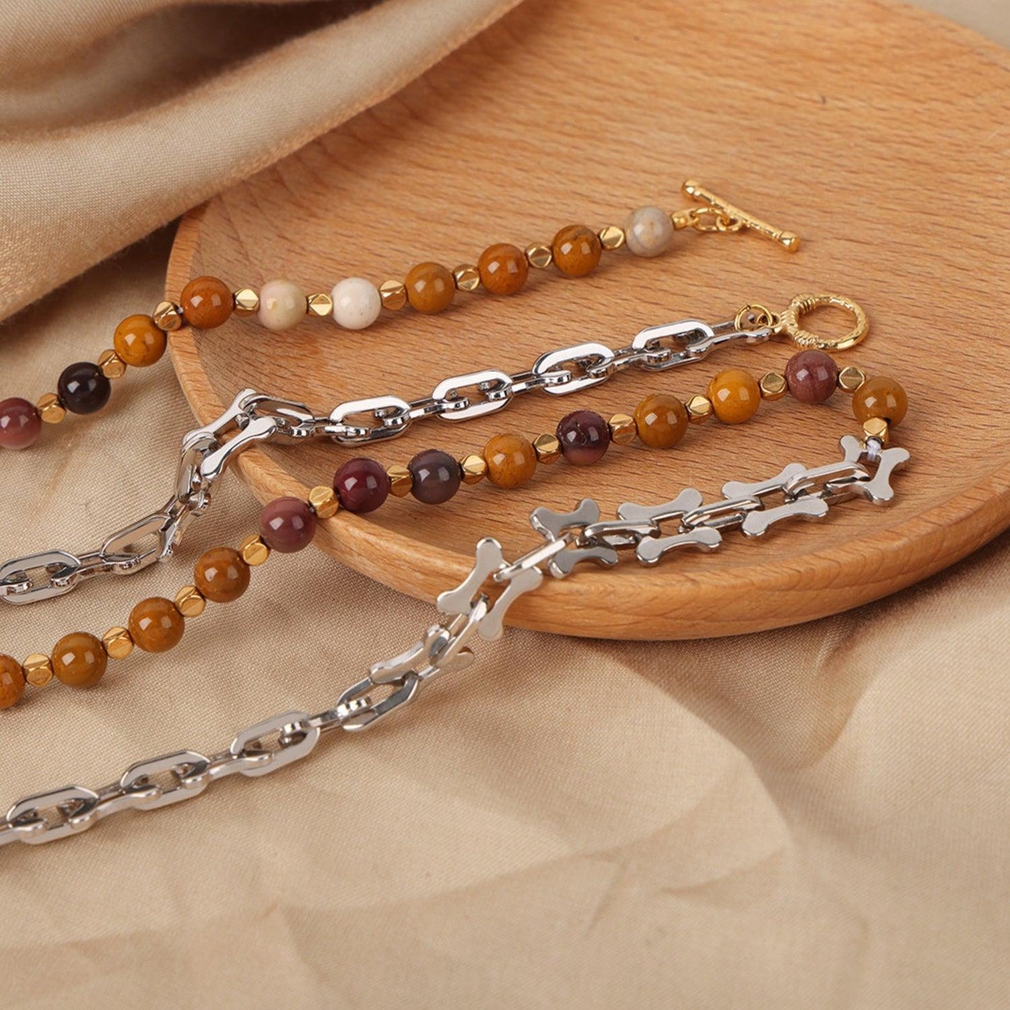Titanium Steel Egg Yolk Stone Necklace Carauana Store