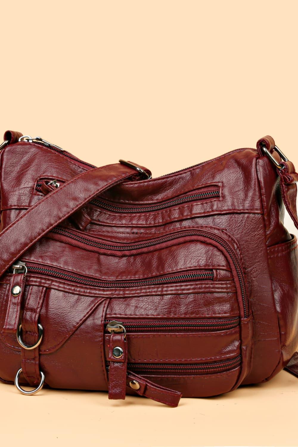 Multi-Pocket PU Leather Crossbody Bag Carauana Store