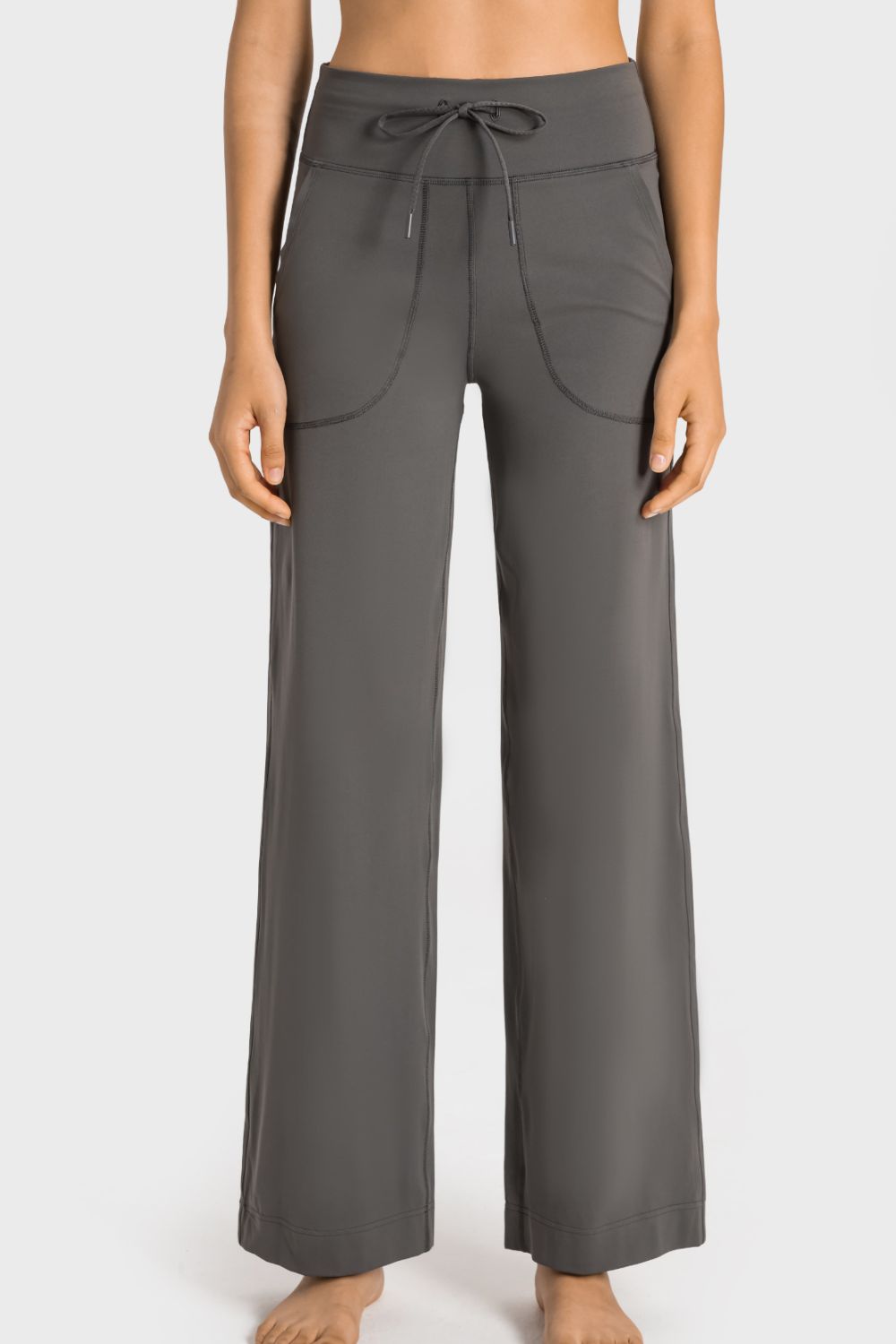 Millennia Drawstring Waist Wide Leg Sports Pants with Pockets Carauana Store