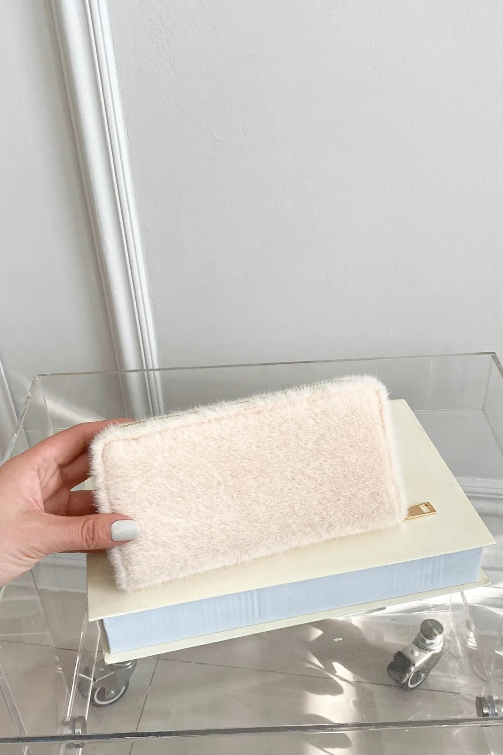 Solid Color Fluff Rectangle Wallet Carauana Store