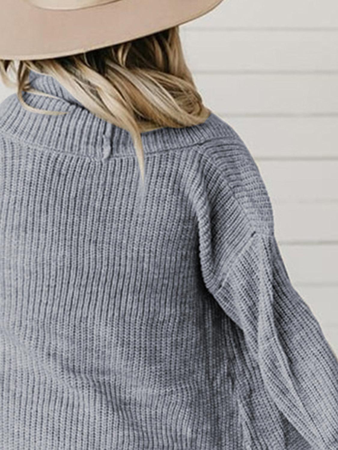 High-Low Open Front Cardigan with Pockets Carauana Store