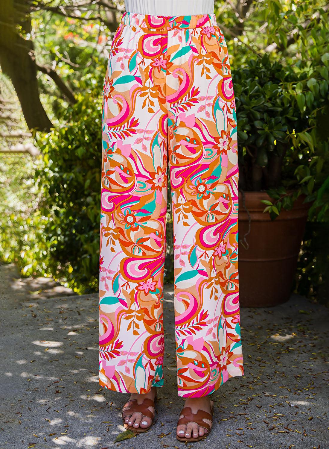 Floral Wide Leg Pants Carauana Store