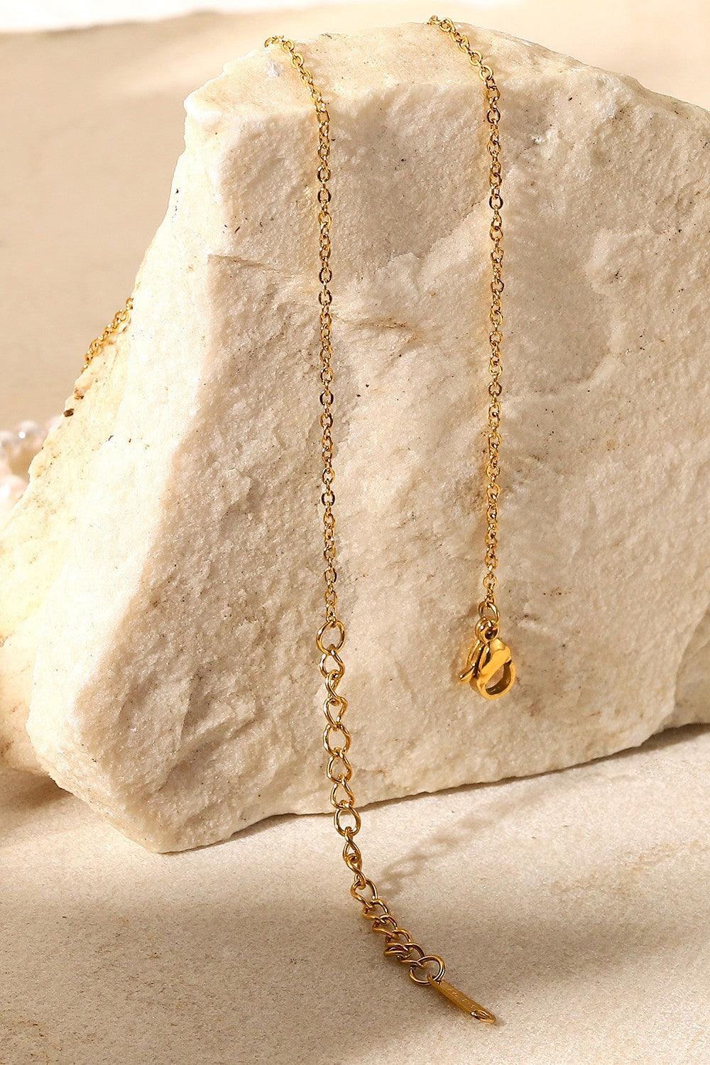 Pearl Hoop Link Pendant Necklace Carauana Store