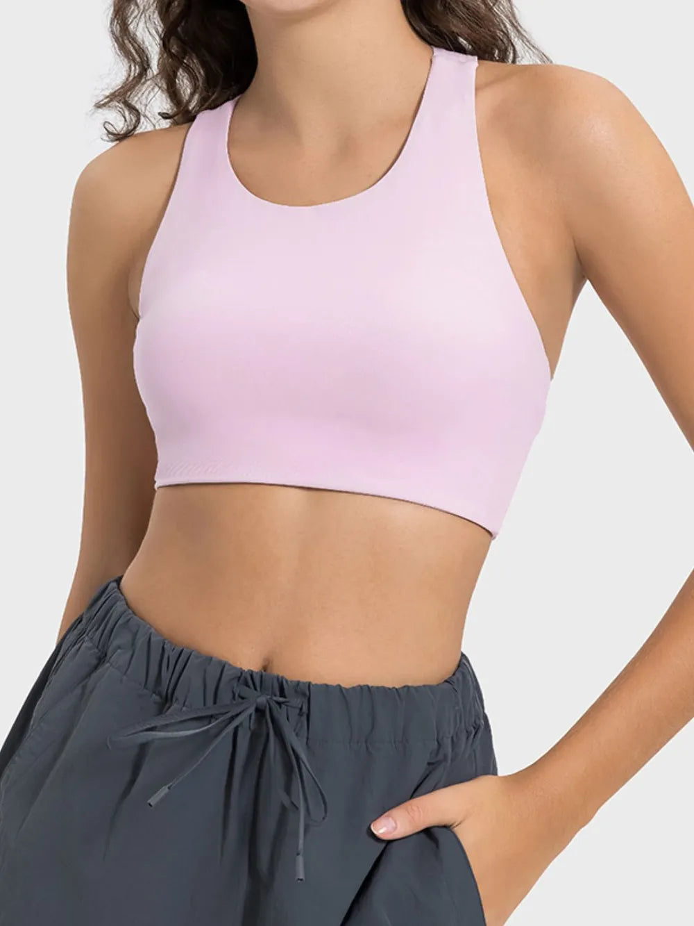 Millennia Cutout Round Neck Active Tank Carauana Store