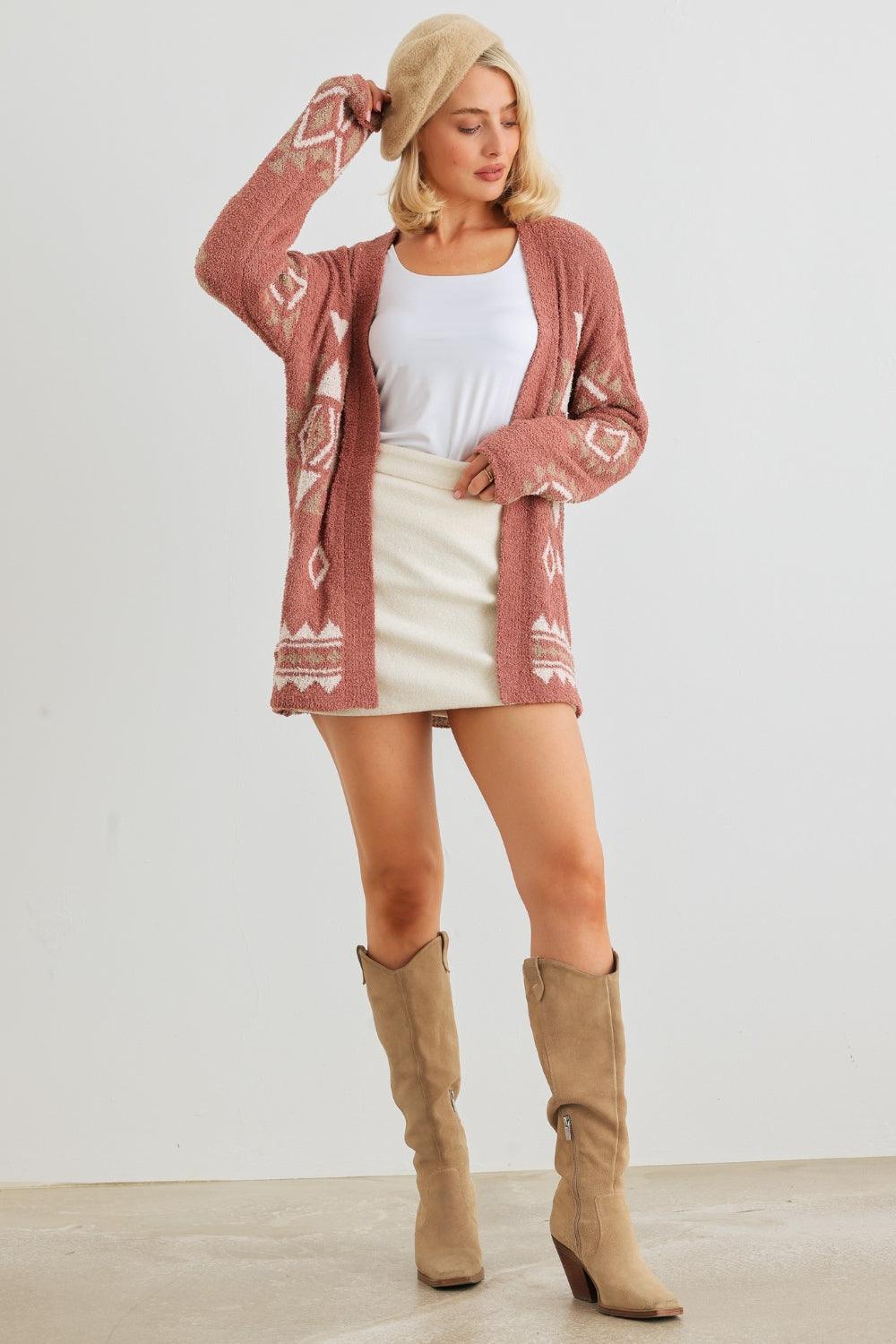 VERY J/Loveriche Open Front Long Sleeve Cardigan Carauana Store