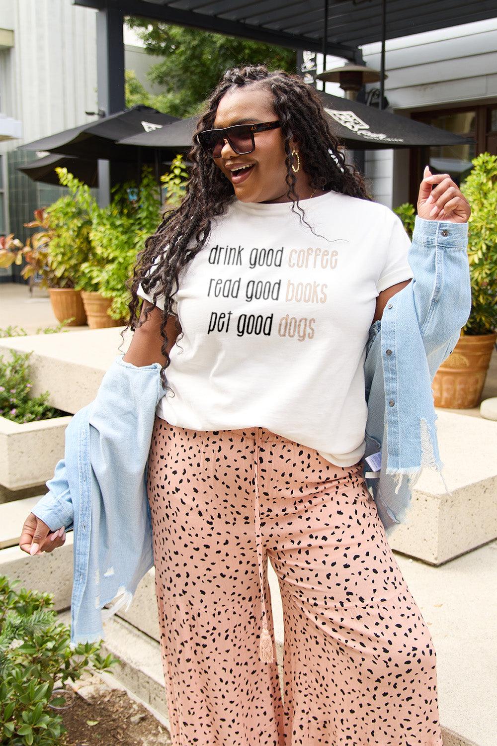 Simply Love Full Size Letter Graphic Round Neck T-Shirt Carauana Store