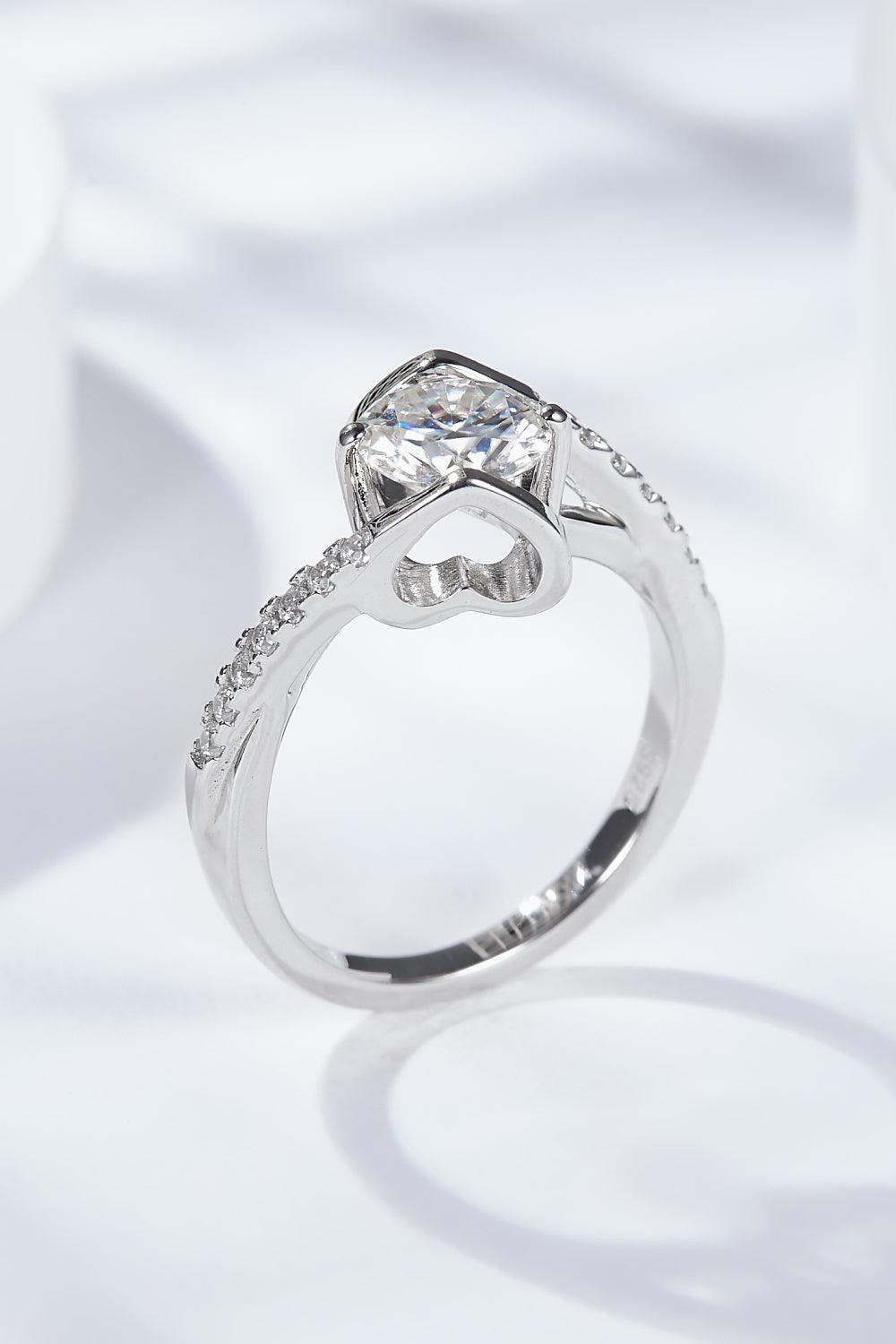 Limitless Love Platinum-Plated Moissanite Ring Carauana Store
