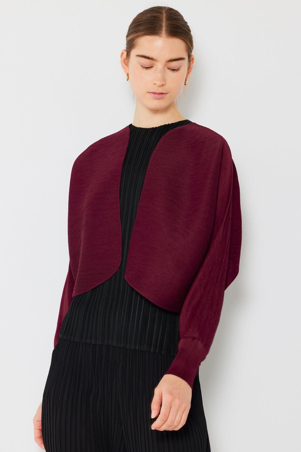 Marina West Swim Rib Pleated Puff Sleeve Bolero Cardigan Carauana Store