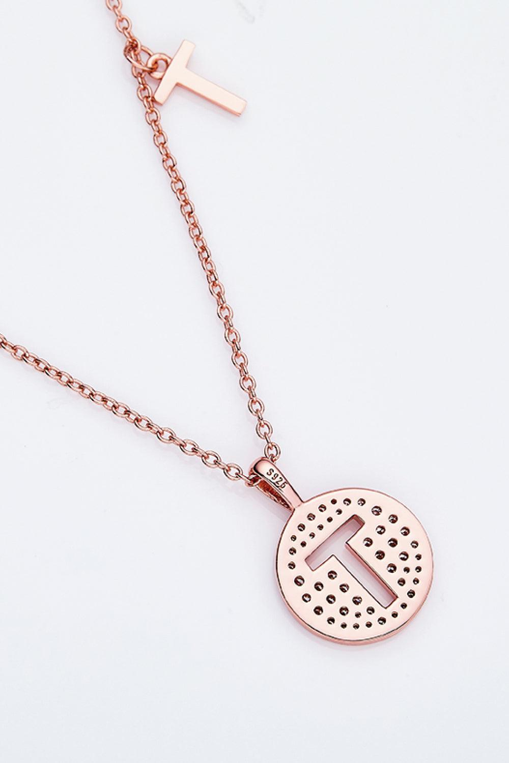 Adored Moissanite K to T Pendant Necklace Carauana Store