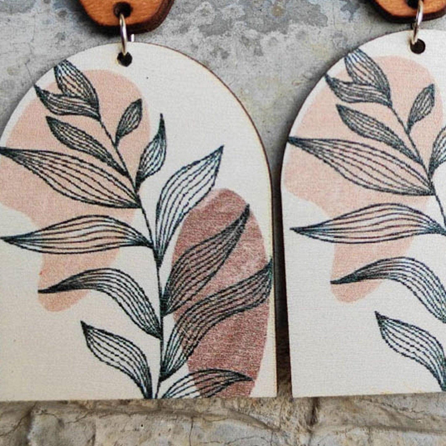 Geometrical Shape Wooden Drop Earrings Carauana Store