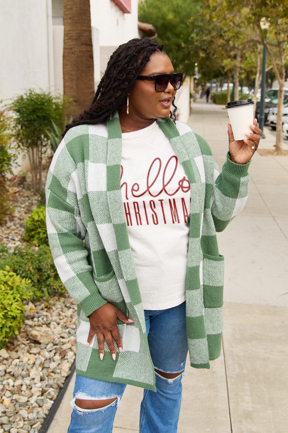 Simply Love Full Size HELLO CHRISTMAS Short Sleeve T-Shirt Carauana Store