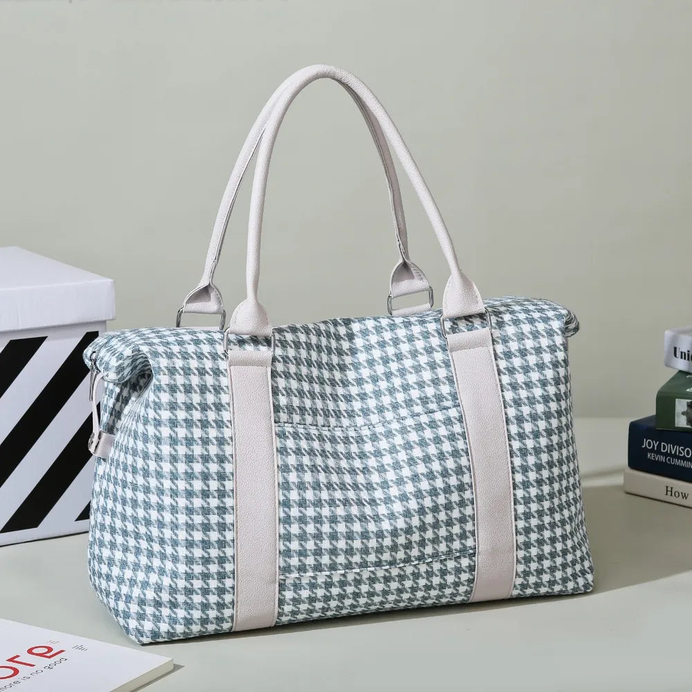 Houndstooth Canvas Travel Bag Carauana Store