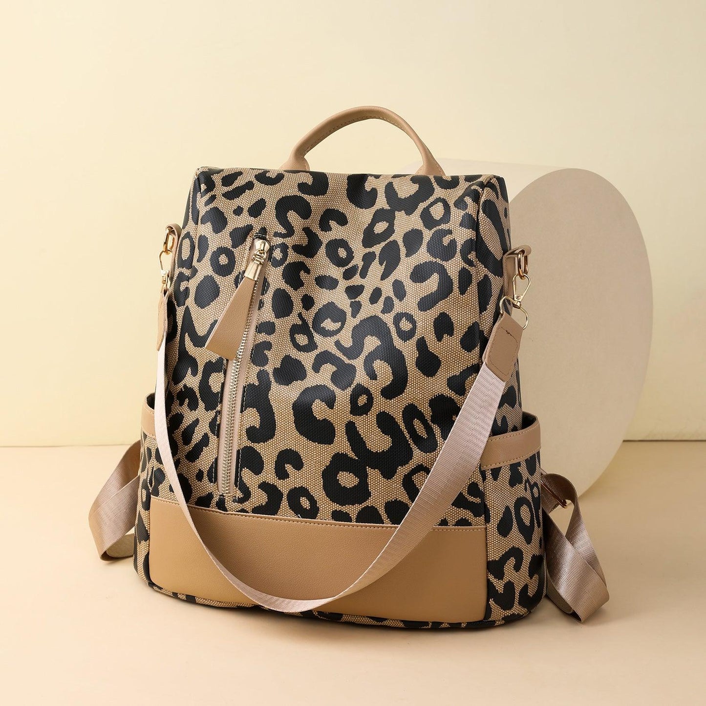 Leopard PU Leather Backpack Bag Carauana Store