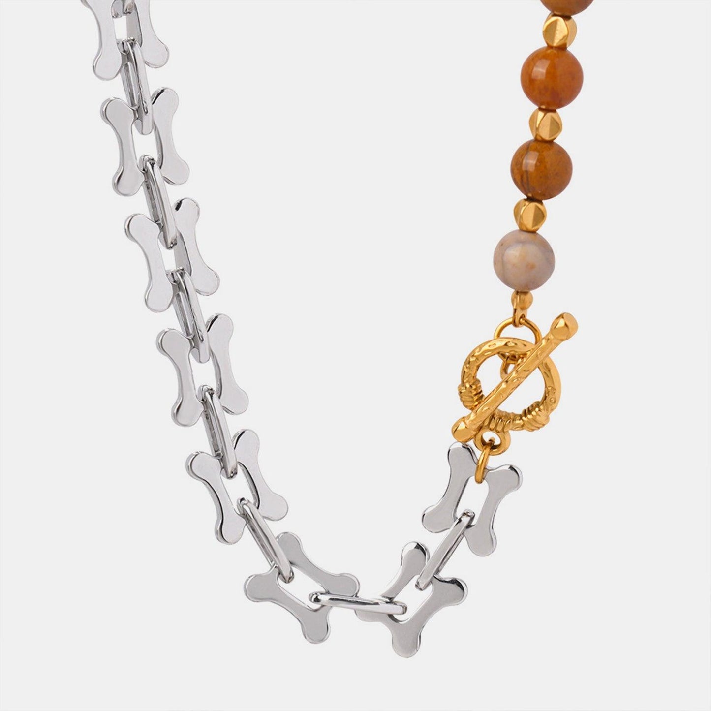 Titanium Steel Egg Yolk Stone Necklace Carauana Store
