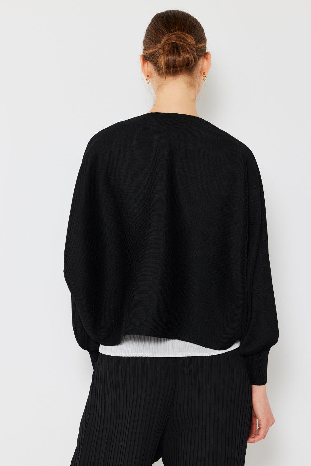 Marina West Swim Rib Pleated Puff Sleeve Bolero Cardigan Carauana Store