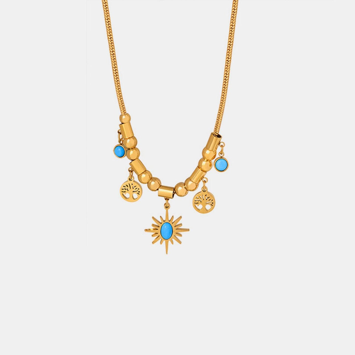 Gold-Plated Titanium Steel Charm Necklace Carauana Store