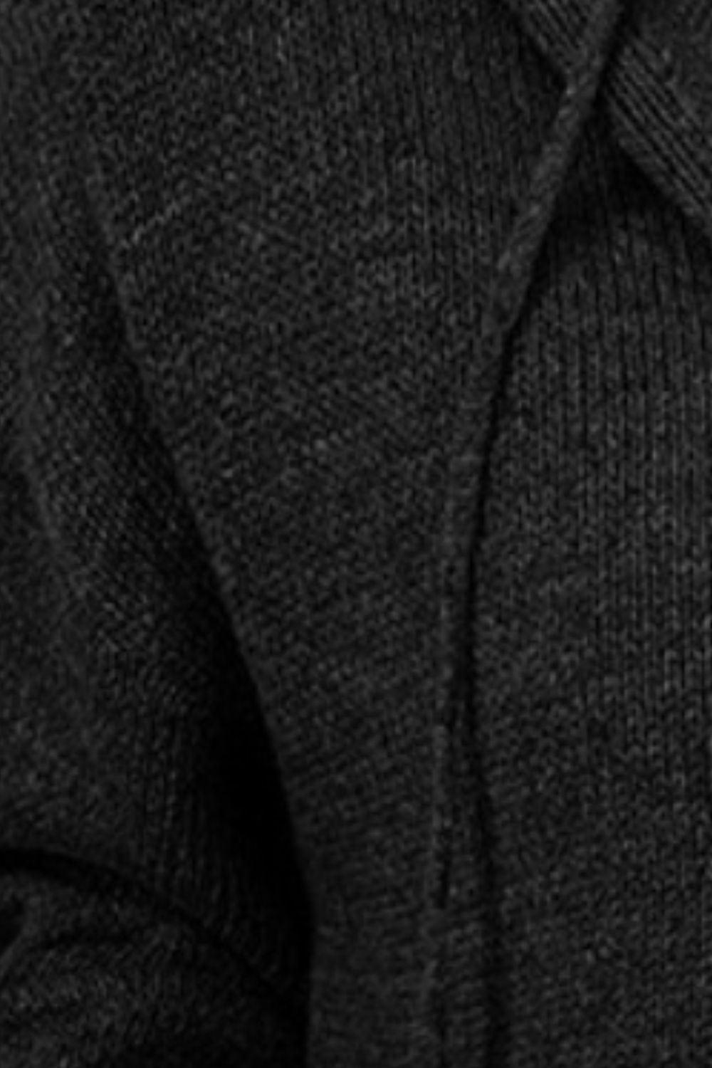 Drawstring Button Up Hooded Cardigan Carauana Store