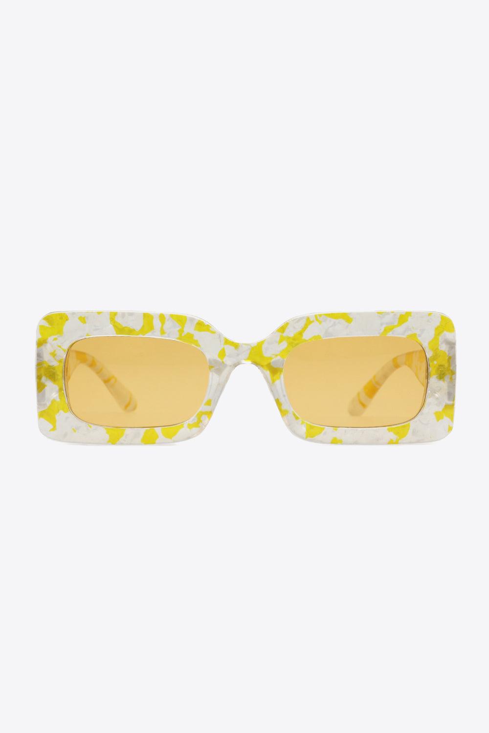 Tortoiseshell Rectangle Polycarbonate Sunglasses Carauana Store