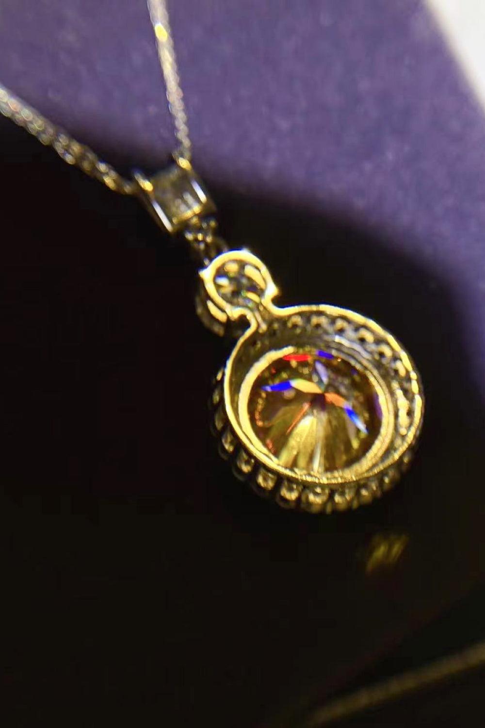6 Carat Moissanite Pendant Necklace Carauana Store