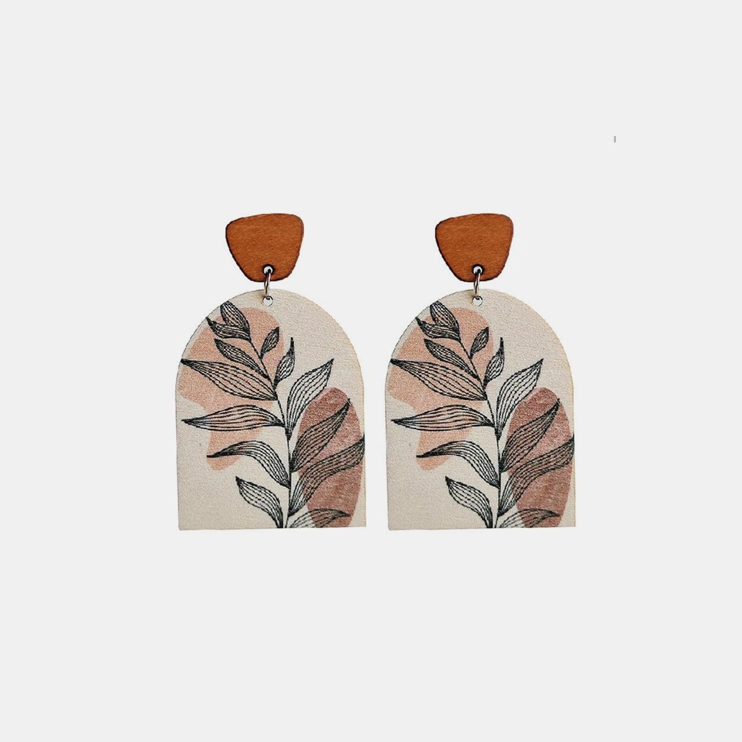 Geometrical Shape Wooden Drop Earrings Carauana Store