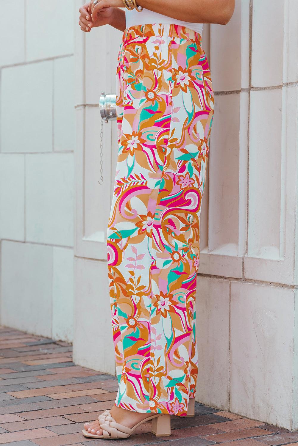 Floral Wide Leg Pants Carauana Store