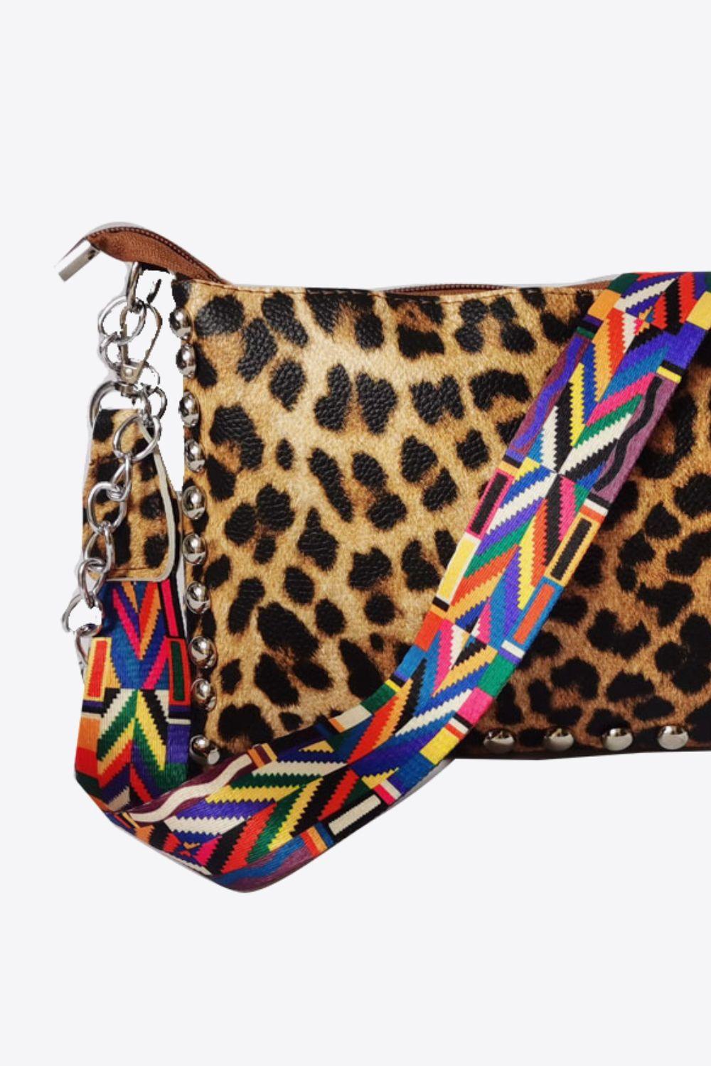 Adored PU Leather Studded Shoulder Bag Carauana Store