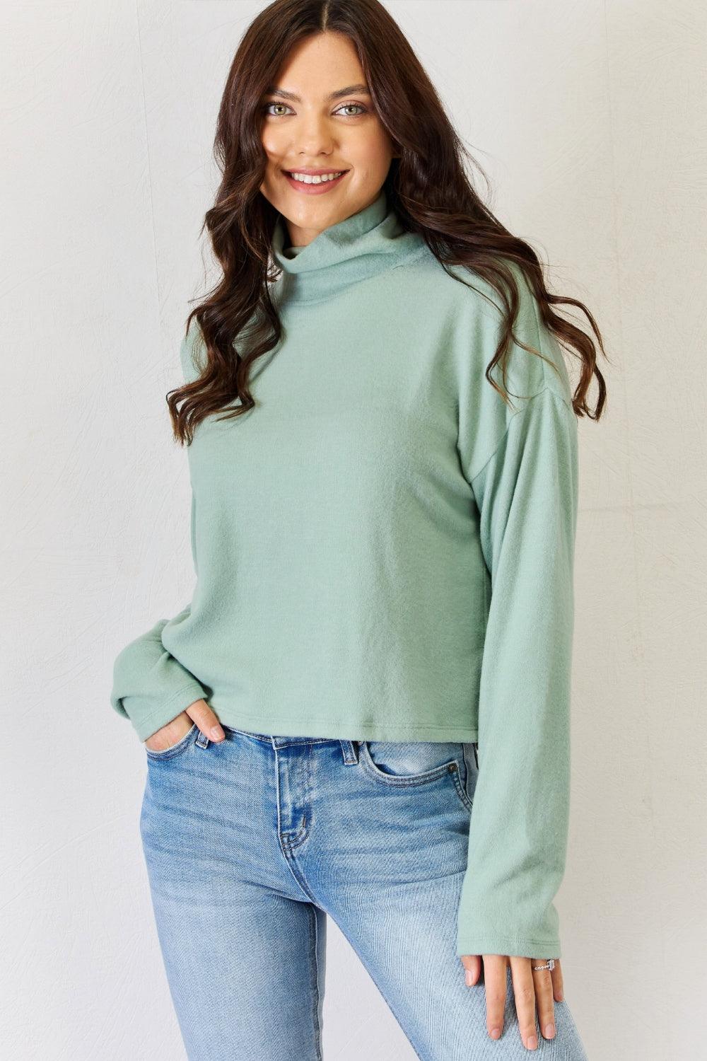 HYFVE Long Sleeve Turtleneck Top Carauana Store