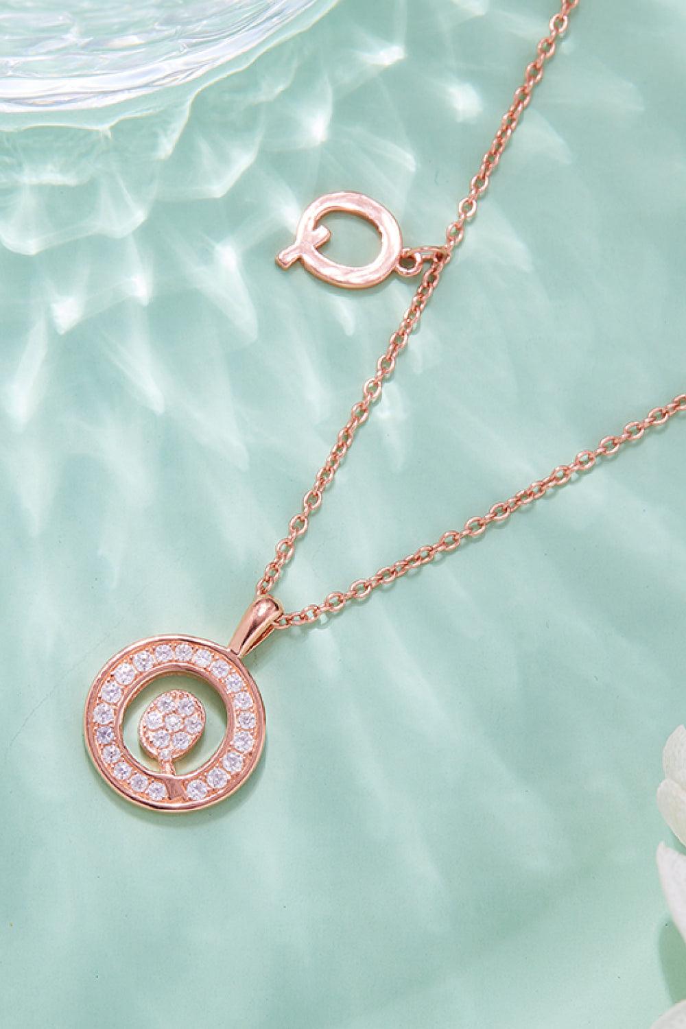 Adored Moissanite K to T Pendant Necklace Carauana Store