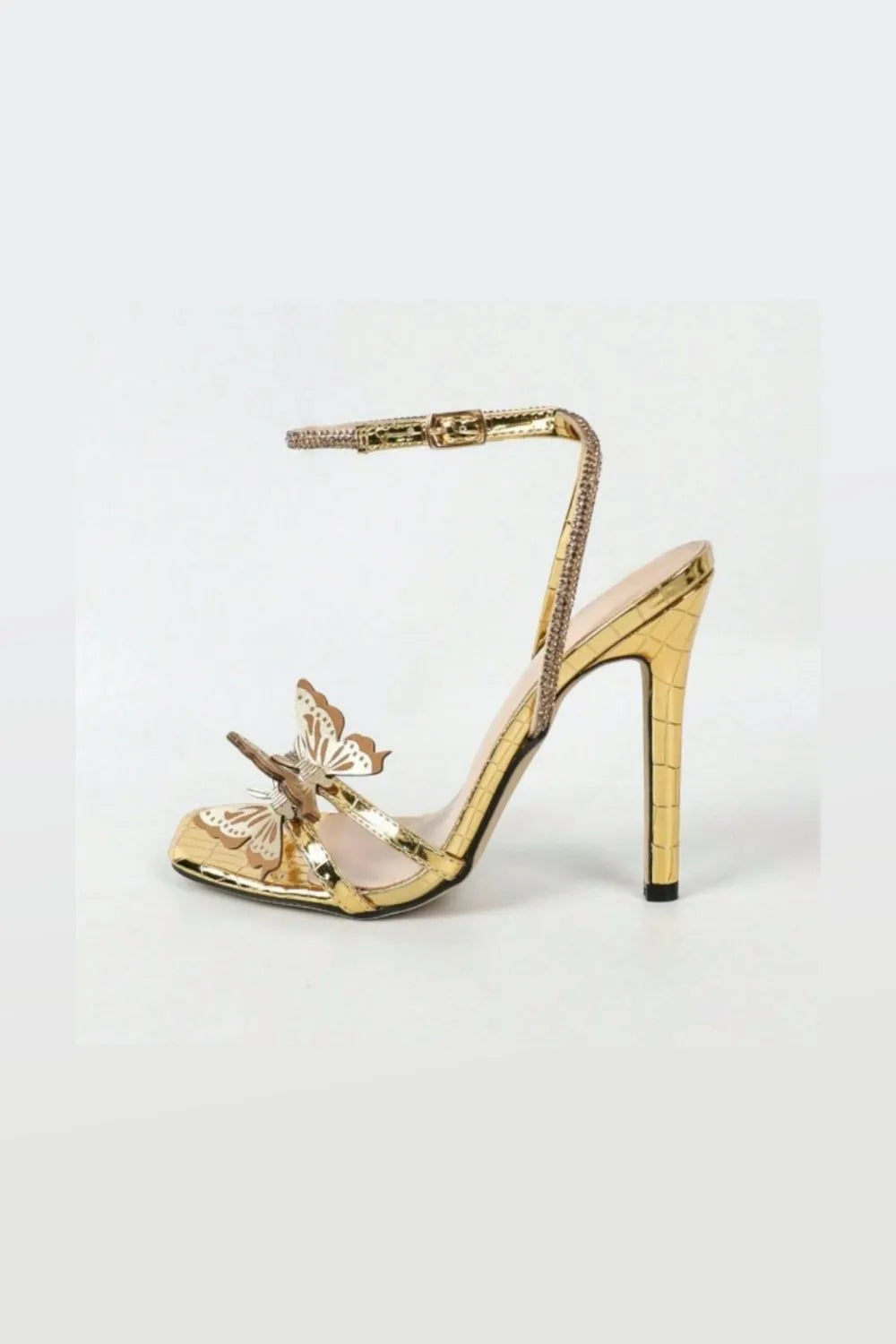 Open Toe Butterfly Ankle Strap Stiletto Sandals Carauana Store