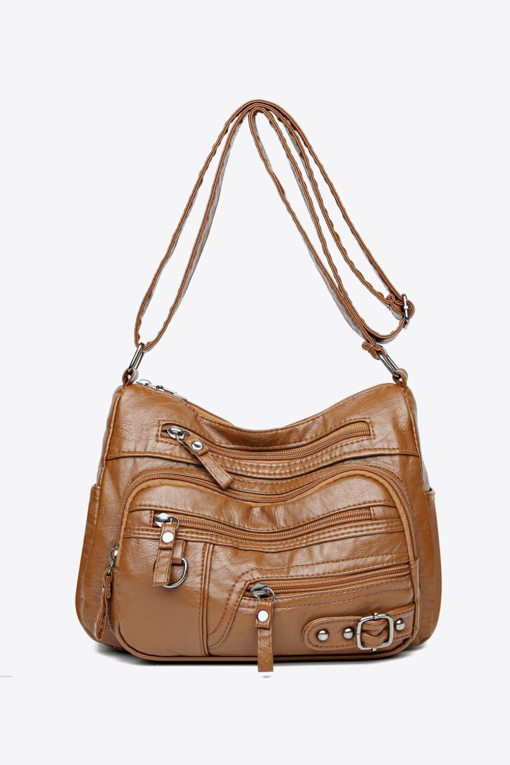 Multi-Pocket PU Leather Crossbody Bag Carauana Store