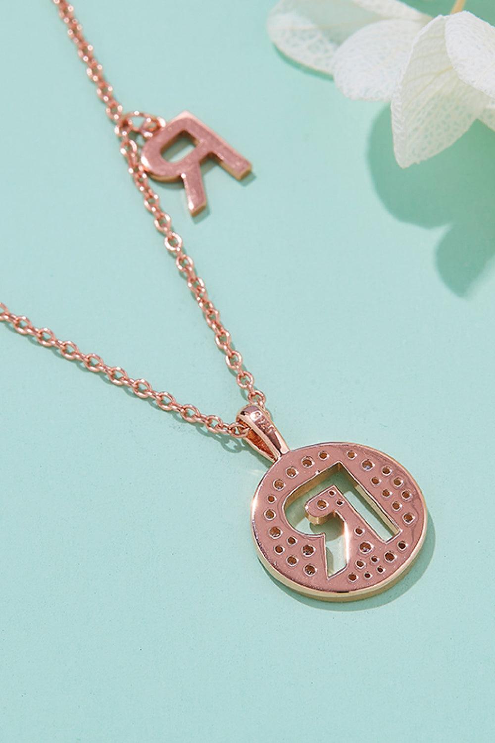Adored Moissanite K to T Pendant Necklace Carauana Store