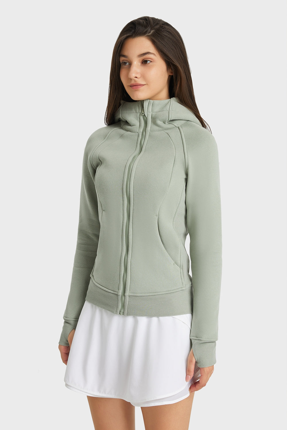 Millennia Zip Up Seam Detail Hooded Sports Jacket Carauana Store