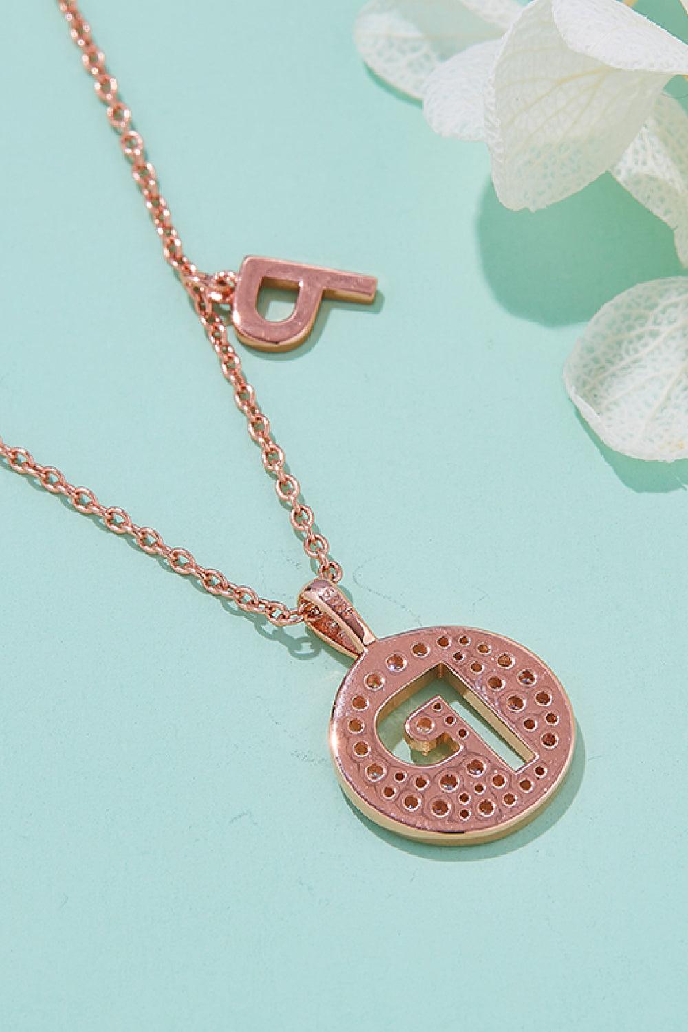 Adored Moissanite K to T Pendant Necklace Carauana Store