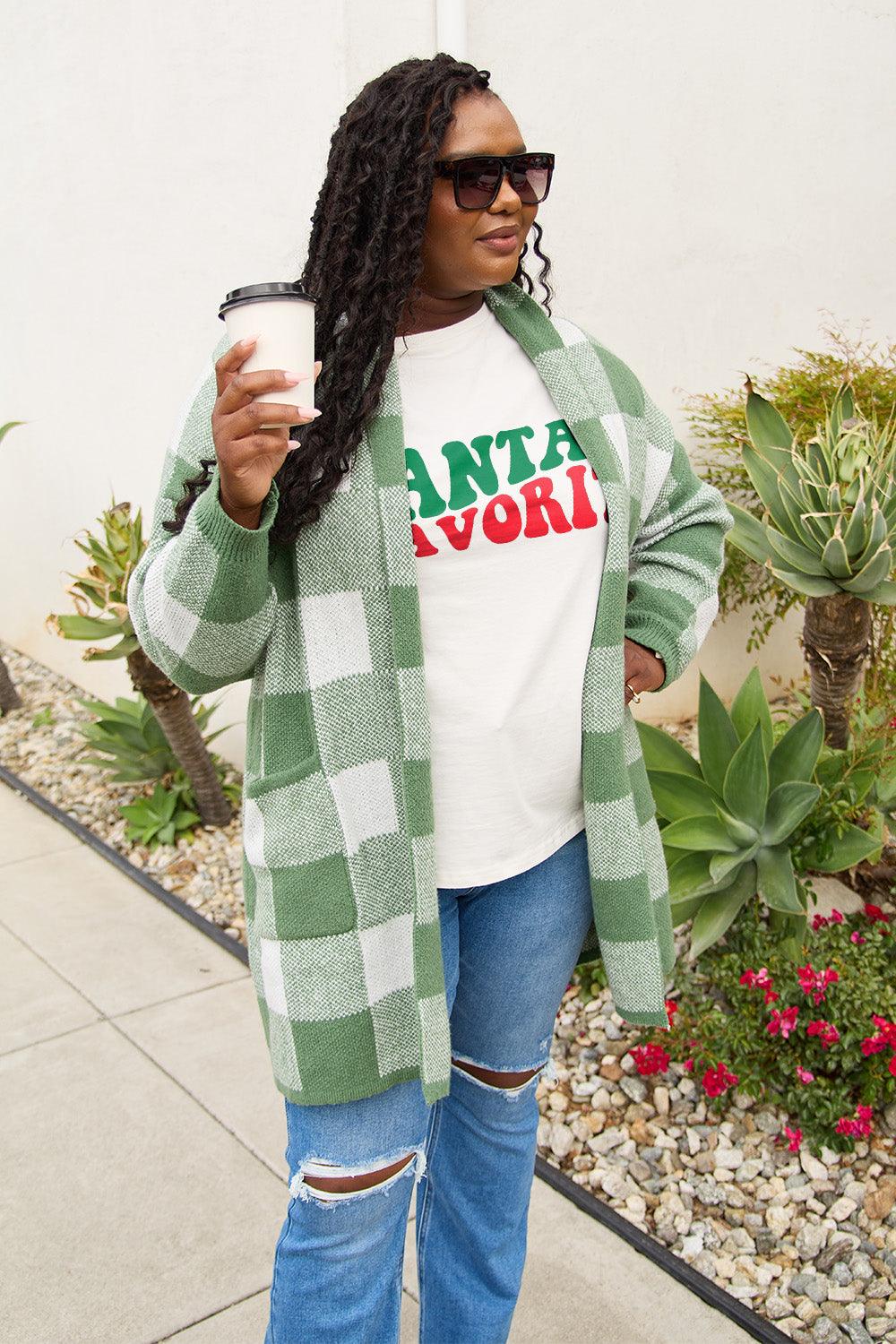 Simply Love Full Size SANTA'S FAVORITE Round Neck T-Shirt Carauana Store