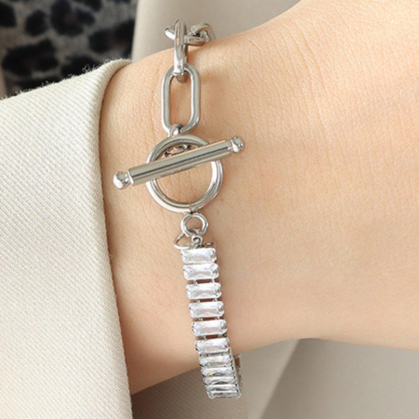 Zircon Titanium Steel Closure Bracelet Carauana Store
