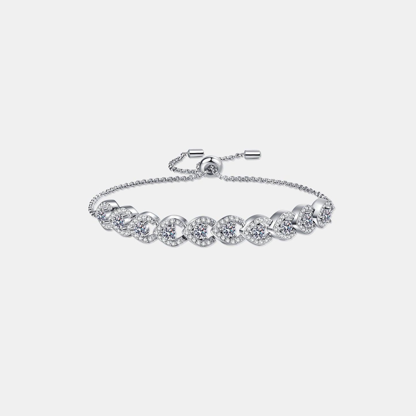 1 Carat Moissanite 925 Sterling Silver Bracelet Carauana Store
