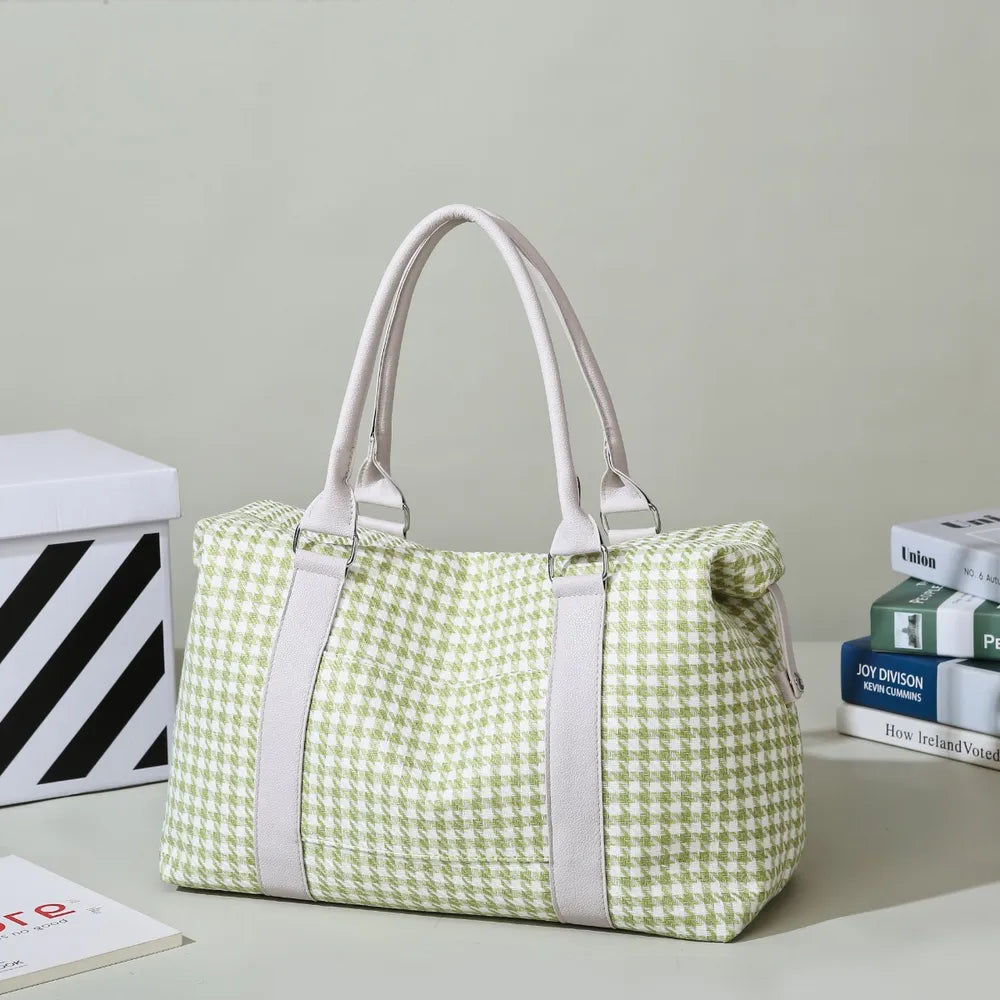Houndstooth Canvas Travel Bag Carauana Store
